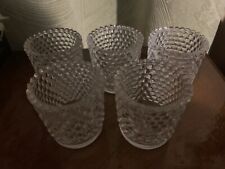 Lot Of 5 Clear Hobnail Glass Votive Candle Holders picture