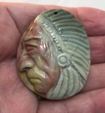 Native American Indian Hand Carving Jasper Stone - One of a Kind picture