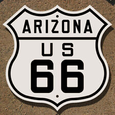 Arizona US route 66 highway marker sign mother road Kingman Flagstaff Winona 16