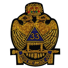 Masonic Scottish Rite AASR 33 Degree Emblem patch Hand Embroidered  picture