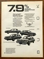 1986 Buick Vintage Print Ad/Poster Regal GM Century Skylark Somerset Car Décor  picture