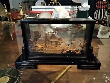 Vintage Chinese Cork Diorama with Storks picture
