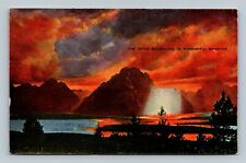 Postcard The Teton Mountains in Wonderful Wyoming WY picture