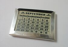 Antique Silver Perpetual Calendar Deakin Chester 1924 picture