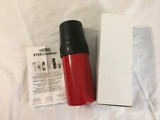 New THERMOS Steel Outdoor Vacuum Insulated 1 Quart Bottle Red Black picture