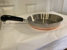Vintage Revere Ware 9 Inch Copper Bottom Skillet Fry Pan No Lid Clinton IL picture