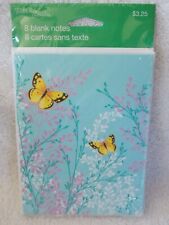 New Vintage Tender Thoughts 8 Blank Note Card & Envelopes With Butterfly's picture