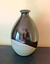 Vintage 1968 Handmade Mid Century Art Pottery Vase 7.25” Signed MINT COND picture