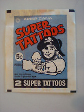 VINTAGE 1970's Super Tattoos  Americana Unopened Pack Super Rare Check Condition picture