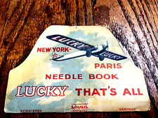 Vintage Airplane theme The Lucky Needle Book *RARE* Germany picture