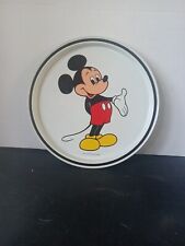 Vintage Walt Disney World Tray Platter Mickey Mouse Metal Drink Server 10-3/4 picture