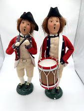 BYERS CHOICE 1999 WILLIAMSBURG COLONIAL LOT OF 2 SOLDIERS WITH FIFE AND DRUMMER picture