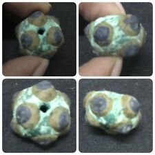 Antique Sassanian Beads Dark Stone King shape unique Deformed on size 18*18mm A2 picture