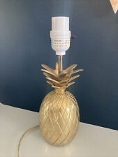 Vintage Gold MCM Brass Pineapple Lamp 9” Nautical Underwriters Laboratories picture
