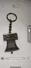Vintage Lead Keychain. First National Bank, Pekín, Illinois  picture