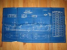 1942 U.S .S.S. AZTEC SHIP CAPACITY PLAN & SCALE BLUEPRINT -34