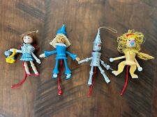 Vintage Kurt Adler Wizard Of Oz Ornaments FOUR Wood Pull String picture