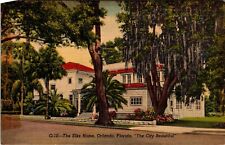 The Elks Home Orlando Florida Lake Eola Vintage Postcard 1955 picture