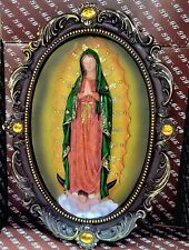 Virgen De Guadalupe Oval Frame Decor 13 Iinch Fancy Antique Style With Rhineston picture
