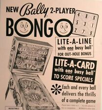 Bongo Pinball Flyer Original 1964 Flipper Game Promo Artwork Retro Vintage picture