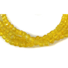 Tiny Czech Trade Beads Yellow Faceted Africa picture