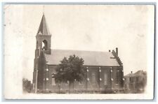 Wilson Kansas KS Postcard RPPC Photo Church Scene Exterior View 1919 Antique picture