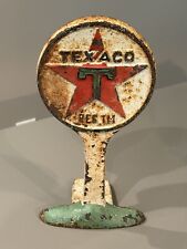 Texaco Doorstop, Cast Iron Paperweight Decor Collectible, Vintage Gas Oil picture