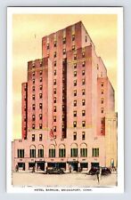 Postcard Connecticut Bridgeport CT Hotel Barnum 1940s Unposted Linen picture