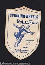 Spinning Wheels Roller Rink St. Louis Missouri Vintage Graphic Advertising Label picture