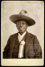 Rare African American Cowboy Signed Reuben the Guide San Diego California 1800s  picture