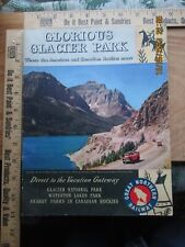 great Northern railroad Glorious Glacier Park booklet FOLDOUT Map 1940s picture