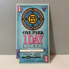 Vintage Walt Disney World Florida Admit One Guest One Park 1 Day Ticket Pass picture