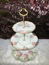 Rosenthal China / MZ Austria 3 Tier Tray Made from Antique Plates picture
