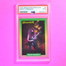 1991 RockCards Brockum #86 Marty Friedman Megadeath Metal - PSA 9 Mint Rare picture