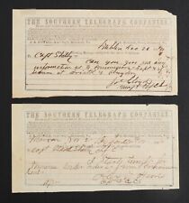 1864 Pair of Civil War Telegraphs to CSA Capt. Isaac Shelby. Southern Tele. Comp picture