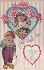 Valentine Dutch Children I Will Never Part 1912 to Sweet Springs MO Postcard B33 picture