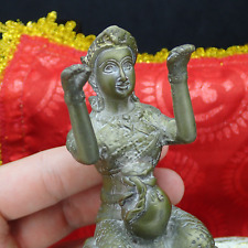 Nang Kwak Statue / Lady Nang Buddha Amulet Goddess Buddhism Figure Brass Rare picture