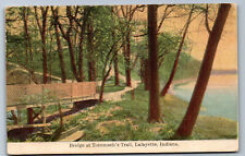 Postcard Indiana IN c1910s Bridge at Tecumseh's Trail LaFayette Y9 picture