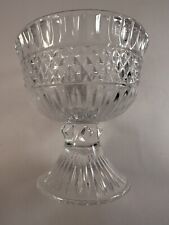 Antique Anglo Irish Crystal Compote Pattern Cone Shape Base Bowl EAPG picture
