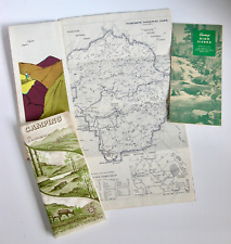 Vtg YOSEMITE NATIONAL PARK Map Camping in CA High Sierra Brochure 60s 70s picture