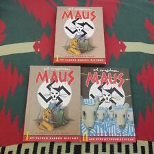 Maus by Art Spiegelman Volumes 1 & 2 w/ Slipcover Banned Paperback PB Set I & II picture