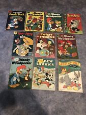 1950’s Dell Comic Book Lot-10 Comics-Woody Woodpecker-Tom And Jerry Looney Tunes picture
