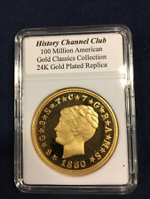 One Rare History Channel 100M Gold Coin (2010) Layered In 24k Gold in 2