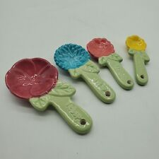  PIONEER WOMAN FLORAL MEASURING SPOONS SET OF 4 AS-IS  picture