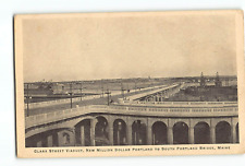Old Vintage Postcard of Clark St Viaduct PORTLAND TO SOUTH PORTLAND BRIDGE MAINE picture