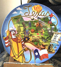 Vintage McDonald's Plate “Ronald McDonald Grimace” Texas State Lone Star 2003 picture