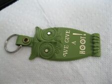 VINTAGE C & P TELEPHONE CO WE GIVE A HOOT KEY RING HOLDER A WISE CHOICE RARE picture