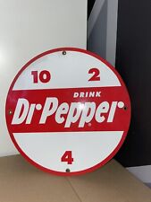 VINTAGE DRINK DR. PEPPER 10, 2, 4  PORCELAIN ADVERTISING SIGN picture