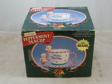 NEW MR CHRISTMAS PEPPERMINT TEACUP, HOLIDAY TEATIME, VINTAGE, 1998, 12 SONGS picture