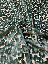1.05 yd Oscar De La Renta Lee Jofa Le Leopard Emerald Velvet Upholstery Fabric picture